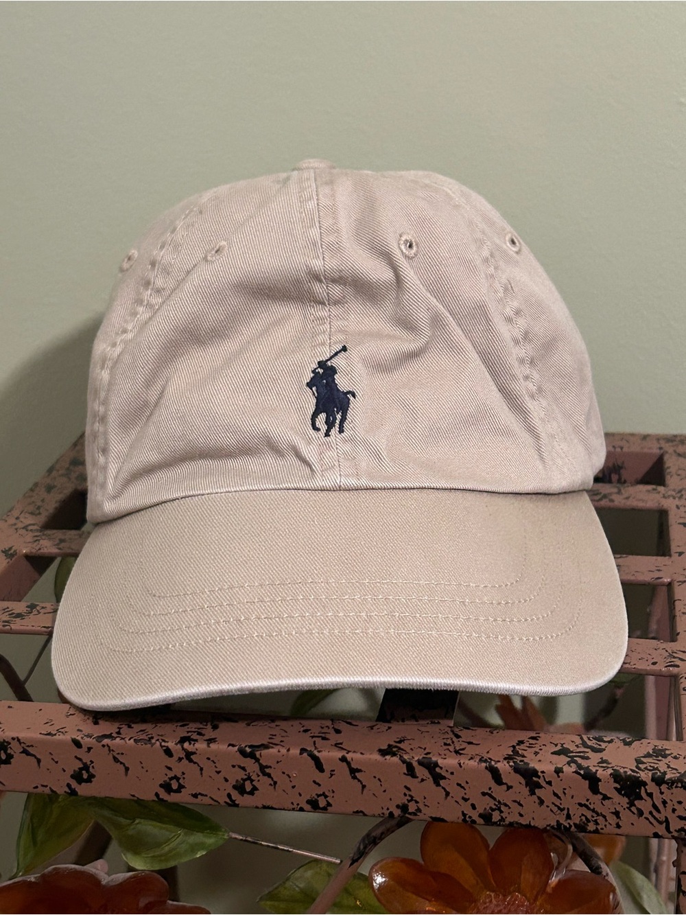 Polo Ralph Lauren Classic Chino Sport Cap Khaki Beige Navy Pony Adjustable